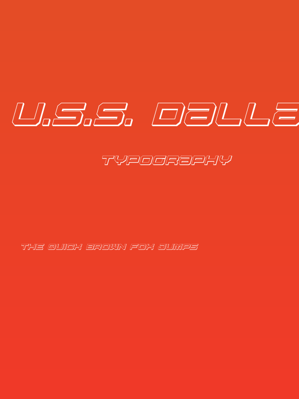 U.S.S. Dallas 3D Italic Poster