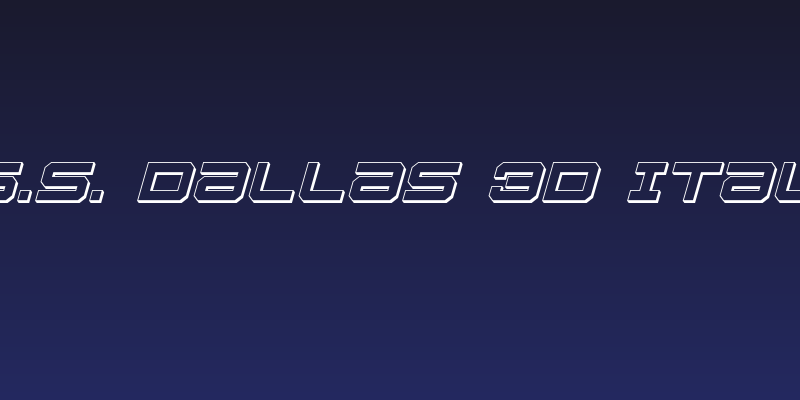 U.S.S. Dallas 3D Italic Social Header
