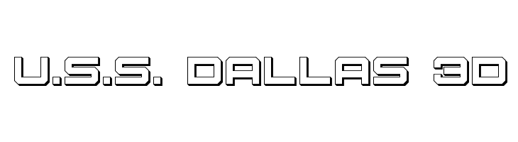 U.S.S. Dallas 3D  नि: शुल्क फ़ॉन्ट्स डाउनलोड