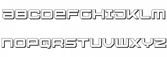 U.S.S. Dallas 3D Font UPPERCASE