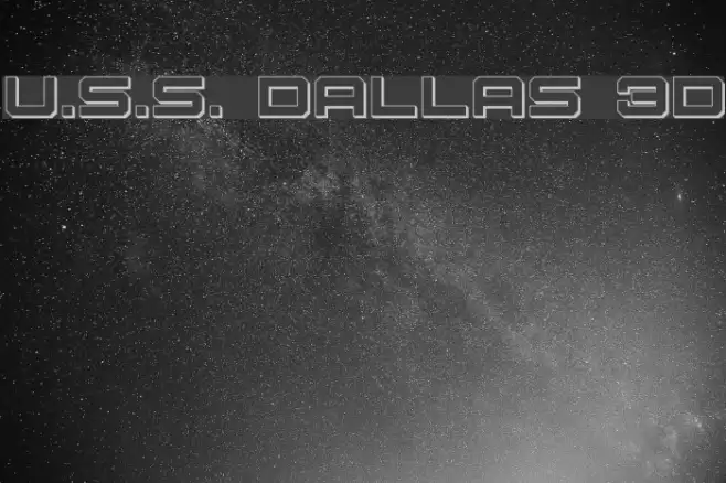 U.S.S. Dallas 3D Font examples