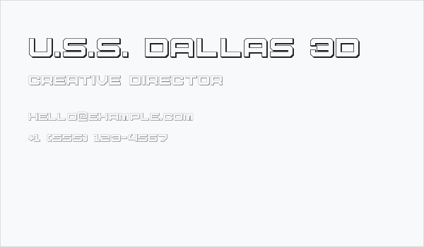 U.S.S. Dallas 3D Business Card