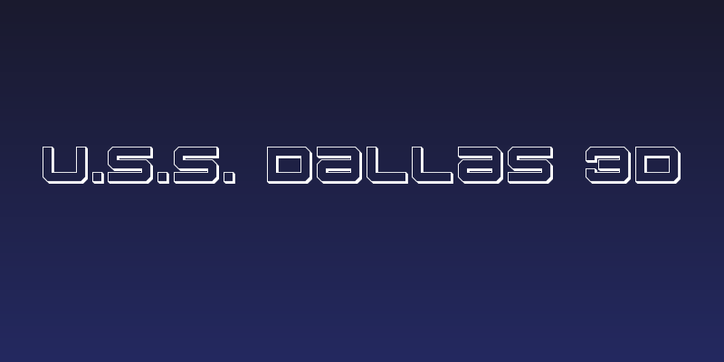 U.S.S. Dallas 3D Social Header