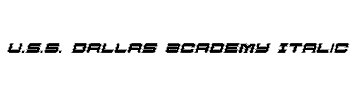U.S.S. Dallas Academy Italic फ़ॉन्ट
