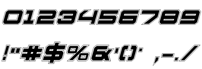 U.S.S. Dallas Academy Italic Font OTHER CHARS
