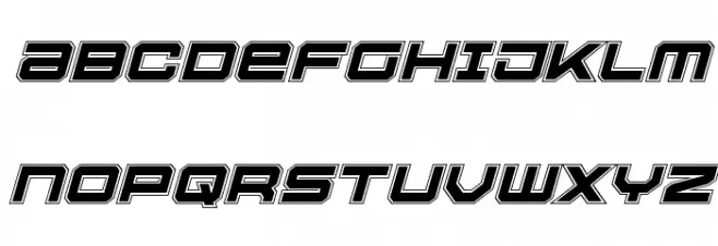 U.S.S. Dallas Academy Italic Caratteri MAIUSCOLE