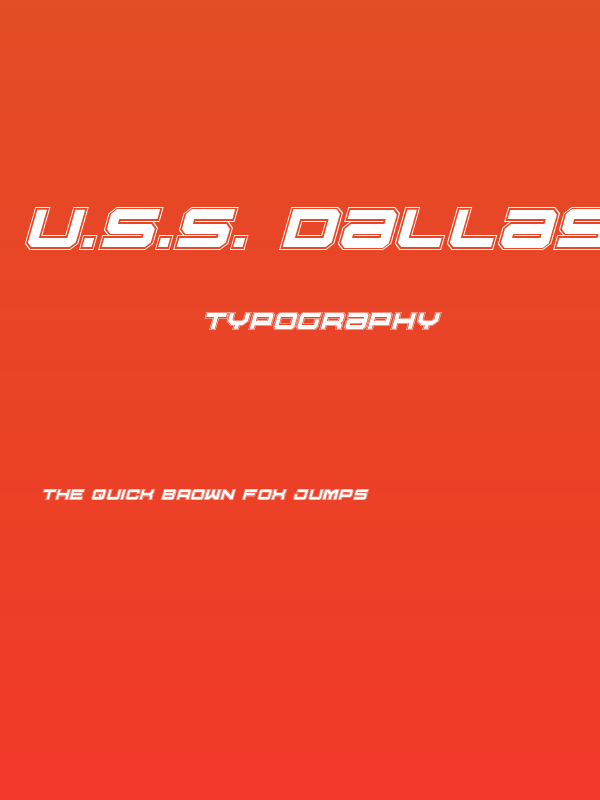 U.S.S. Dallas Academy Italic Poster