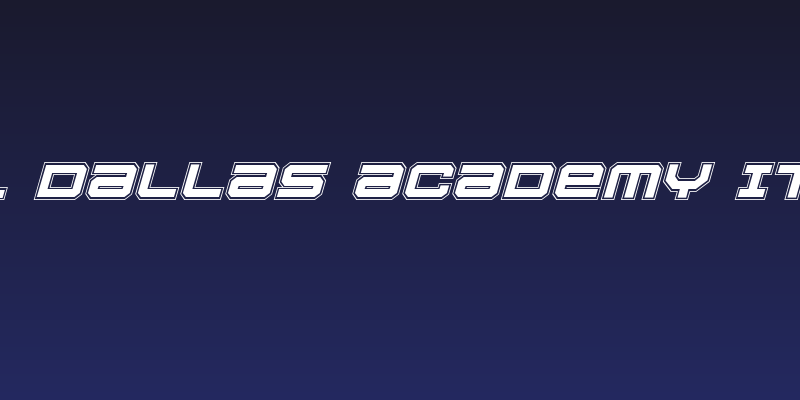 U.S.S. Dallas Academy Italic Social Header