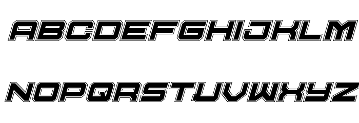 U.S.S. Dallas Academy Italic Font LOWERCASE