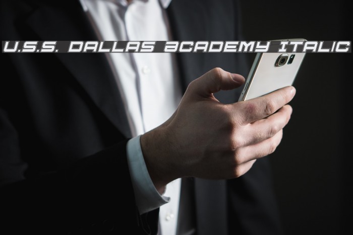 U.S.S. Dallas Academy Italic Font examples