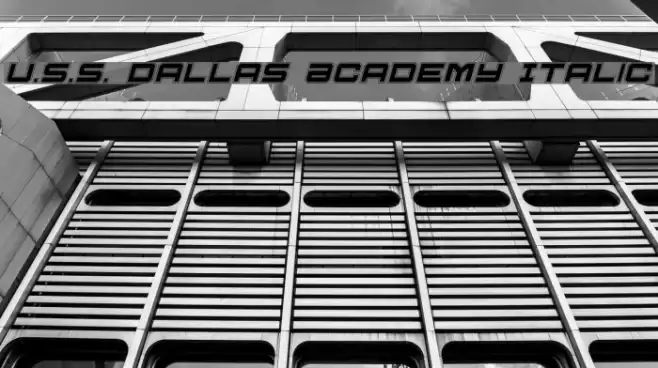 U.S.S. Dallas Academy Italic Fuentes examples