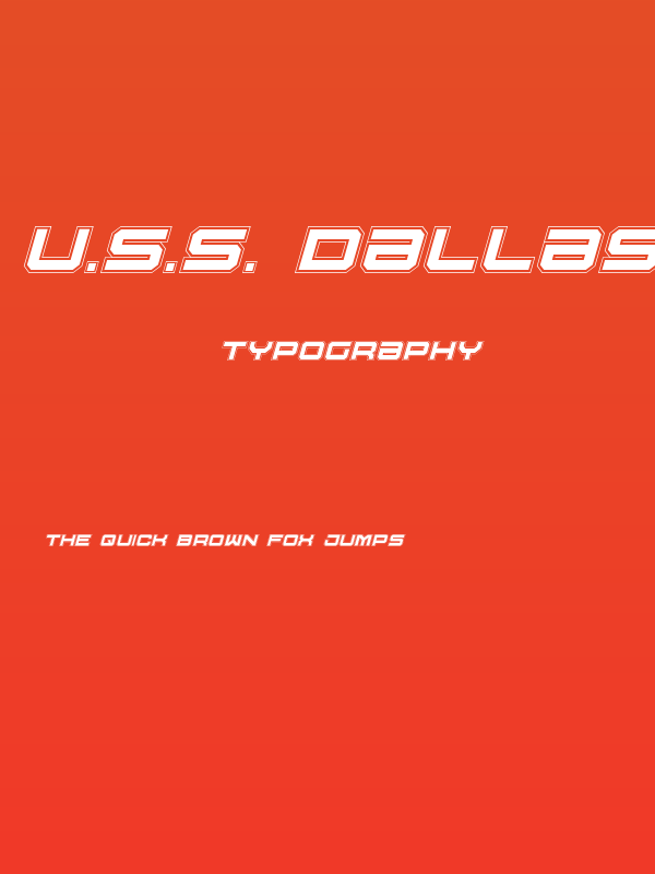 U.S.S. Dallas Academy Italic Poster