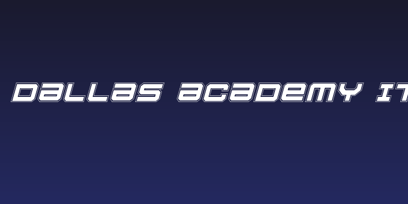 U.S.S. Dallas Academy Italic Social Header