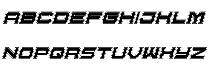 U.S.S. Dallas Academy Italic Font LOWERCASE