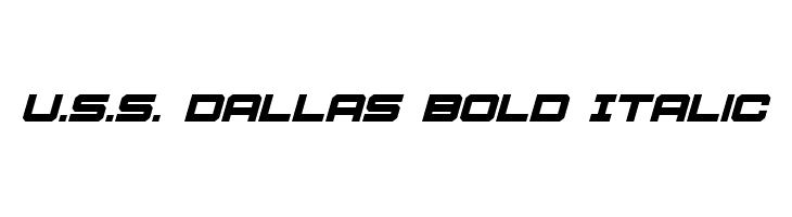 U.S.S. Dallas Bold Italic Font