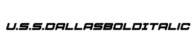 U.S.S. Dallas Bold Italic  フリーフォントのダウンロード
