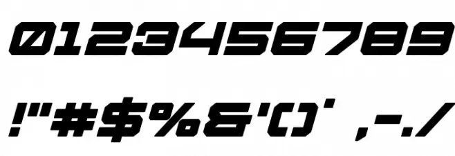 U.S.S. Dallas Bold Italic Font OTHER CHARS