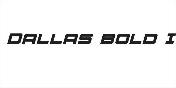 U.S.S. Dallas Bold Italic Logo