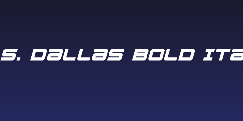 U.S.S. Dallas Bold Italic Social Header