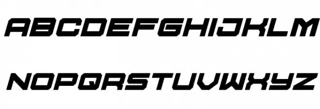 U.S.S. Dallas Bold Italic Font LOWERCASE