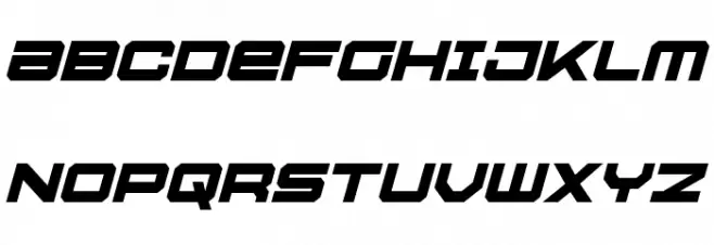U.S.S. Dallas Bold Italic Caratteri MAIUSCOLE
