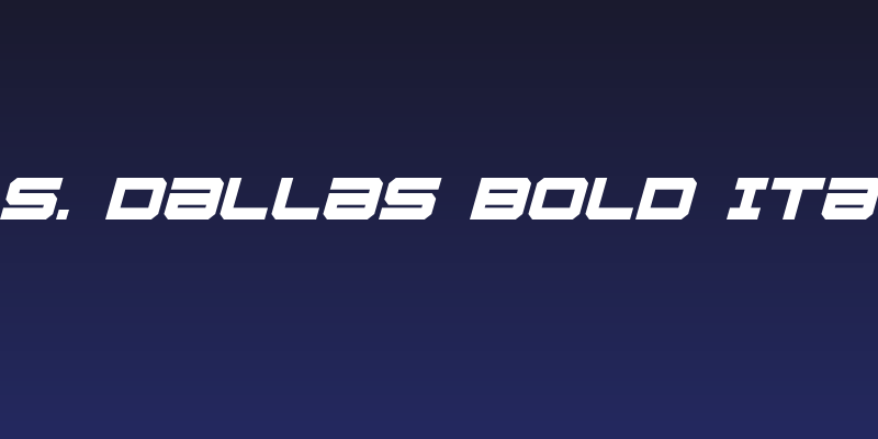 U.S.S. Dallas Bold Italic Social Header