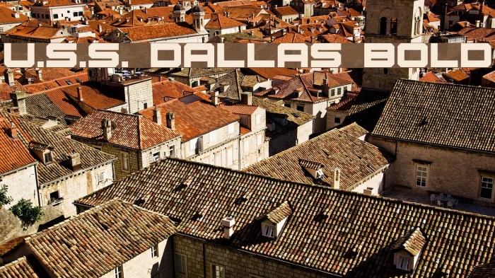 U.S.S. Dallas Bold Font examples