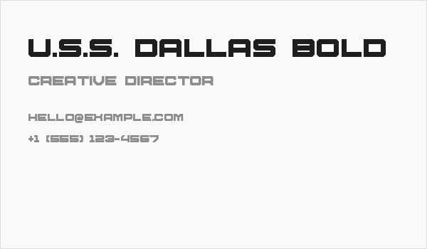U.S.S. Dallas Bold Business Card