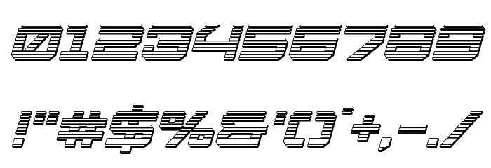 U.S.S. Dallas Chrome Italic Font OTHER CHARS