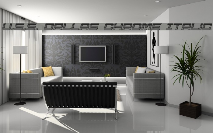 U.S.S. Dallas Chrome Italic Font examples