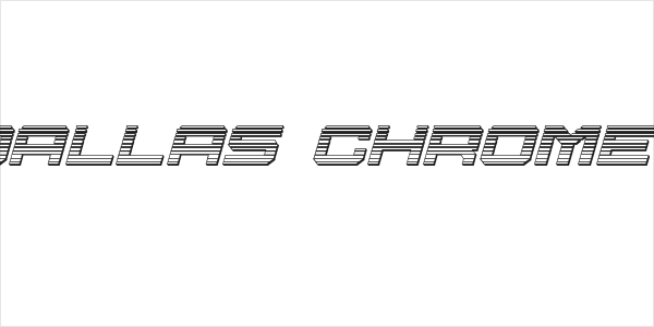 U.S.S. Dallas Chrome Italic Logo