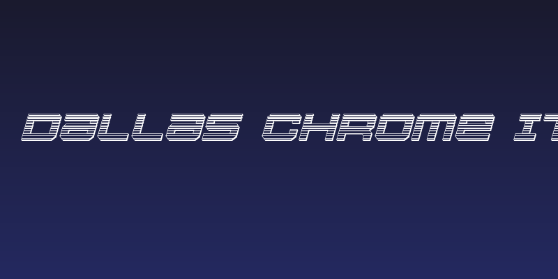 U.S.S. Dallas Chrome Italic Social Header