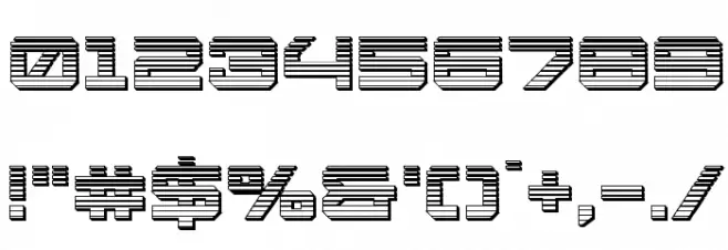 U.S.S. Dallas Chrome Font Alte caractere