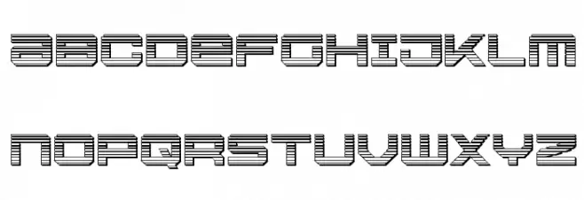 U.S.S. Dallas Chrome Font Litere mari