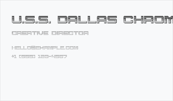 U.S.S. Dallas Chrome Business Card