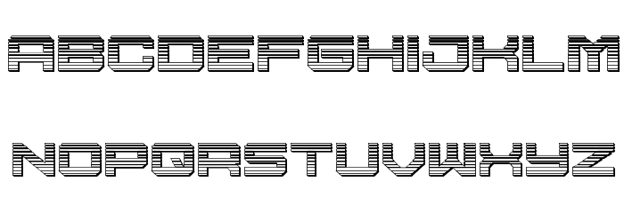 U.S.S. Dallas Chrome Font LOWERCASE
