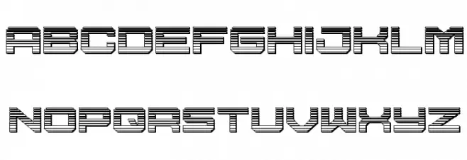 U.S.S. Dallas Chrome Font LOWERCASE