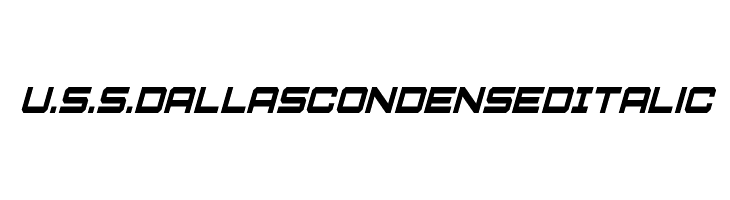 U.S.S. Dallas Condensed Italic  Free Fonts Download