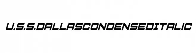 U.S.S. Dallas Condensed Italic  Descarca Fonturi Gratis
