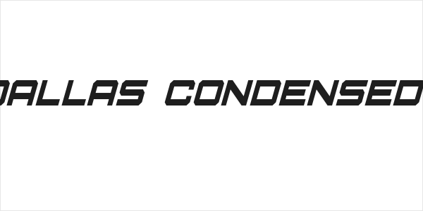 U.S.S. Dallas Condensed Italic Logo
