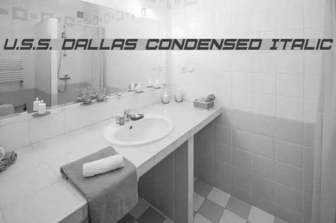 U.S.S. Dallas Condensed Italic Fuentes examples