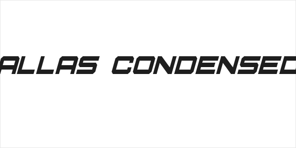 U.S.S. Dallas Condensed Italic Logo