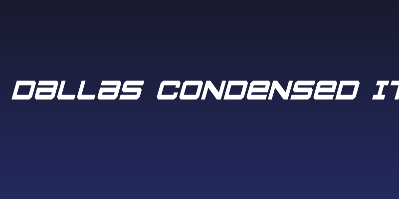 U.S.S. Dallas Condensed Italic Social Header