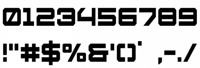 U.S.S. Dallas Condensed Font OTHER CHARS