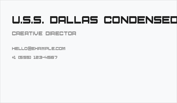 U.S.S. Dallas Condensed Business Card