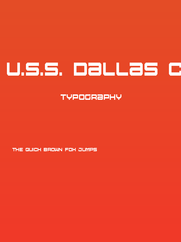 U.S.S. Dallas Condensed Poster