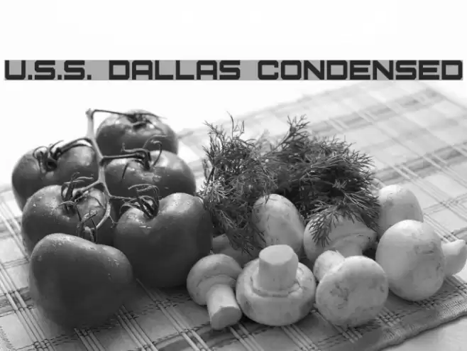 U.S.S. Dallas Condensed Font examples