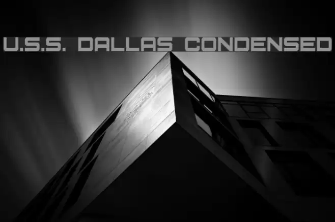 U.S.S. Dallas Condensed Font examples
