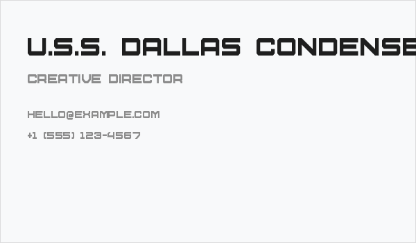 U.S.S. Dallas Condensed Business Card