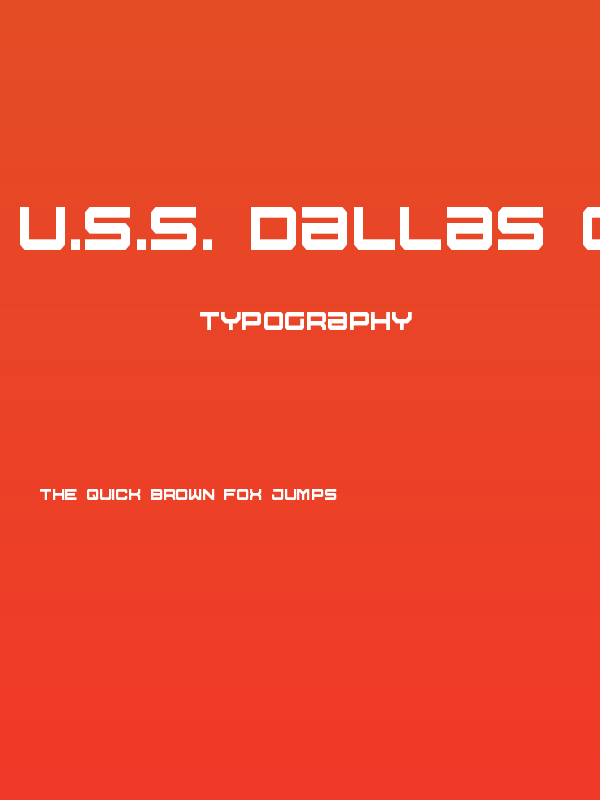 U.S.S. Dallas Condensed Poster